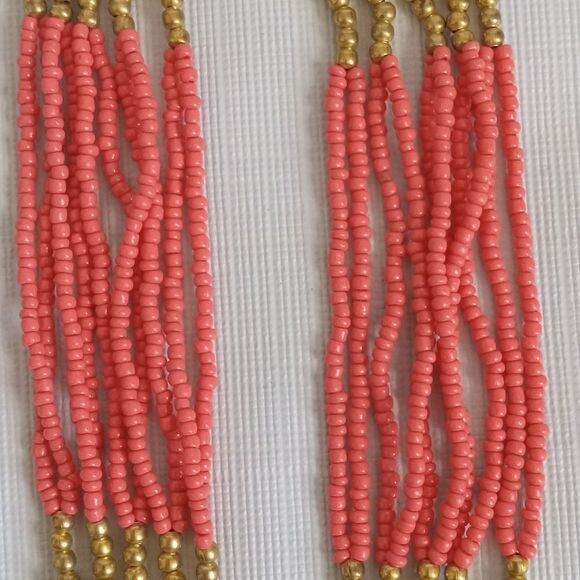 Colorful Seed Beaded Multicolored Multi Strand Layered Statement Boho Necklace - Picture 5 of 9